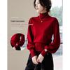 Demana Women's Merino Wool High-Neck Long Sleeve Sweater