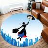 1pc Mary Poppins, Umbrella Round Chair Mat Area Rug - Non-Slip, Floor Mat for Office, Bedroom, Home Decor Christmas Gift P0811143