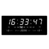 Large Wall-Mounted Digital LED English Calendar Clock with Temperature Display