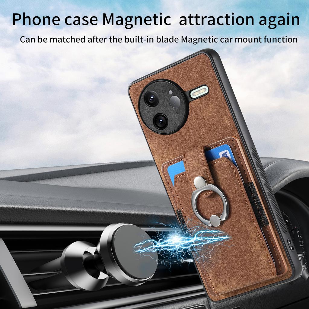 For Xiaomi Poco F7 Ultra 5G/Xiaomi Redmi K80 Pro 5G Phone Case Leather Back Cover with Card Slots Kickstand