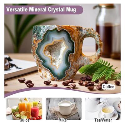 Reçine Taklit Mineral Kristal Kahve Kupası Sıra Dışı Çay Fincanı Kişiselleştirilmiş Hediyeler Sonbahar Kupası Noel Espresso Kamp İçme Kapları
