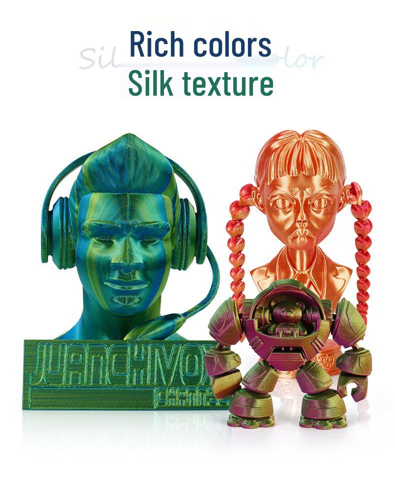 Filamento para Impressão 3D PLA Bicolor Ornamento de Dragão, 1KG - Acabamento Seda