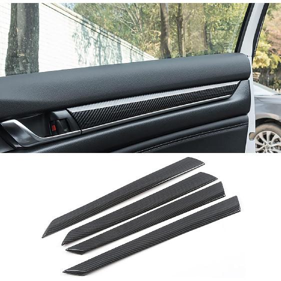 Car Accessories Fit for Honda Accord 10th Gen 2018-2022 Inner Side Door Panel Strip Cover Trim (Carbon Fiber Style) ABS 4 PCS