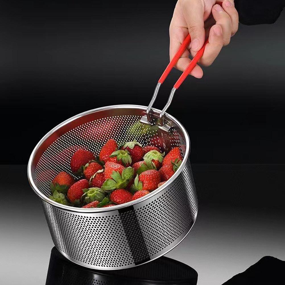16cm Edelstahl Schaumlöffel Siebkorb für Nudeln, Frittiertes Essen, Hitzebeständig, Ergonomisch