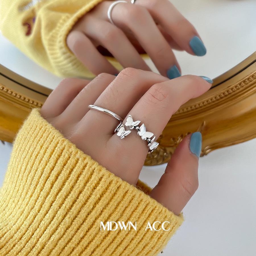Japanese-Korean Sweet Butterfly Retro Women's Open Ring - Elegant & Trendy