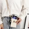 For Samsung Zflip5 Lock Flower Wallet Phone Case P50pocket Crossbody Rope Chain Folding Flip