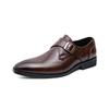 2024 Classic Brand Men's Leather Casual Shoes Retro Brown Groom's Wedding Shoes Fashionable New Men's Flat Shoes Comfortable