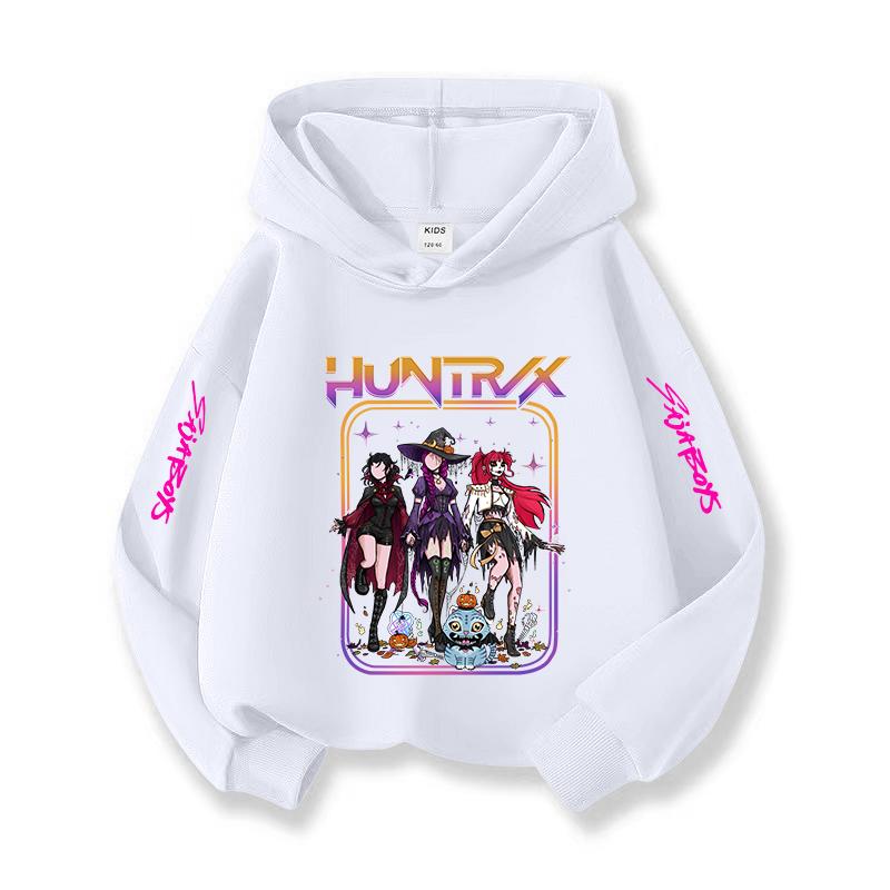 2025 New K-POP Animated Children's Hoodie Fashion Cartoon Printed Girls' Hoodie Sportswear Casual Style Top