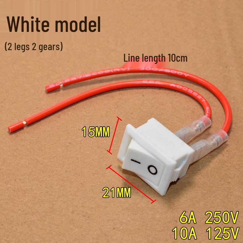 Rocker Switch Button Key with Wire for Electronic Scales, Table Lamps, Water Dispensers, Cars, and Trucks