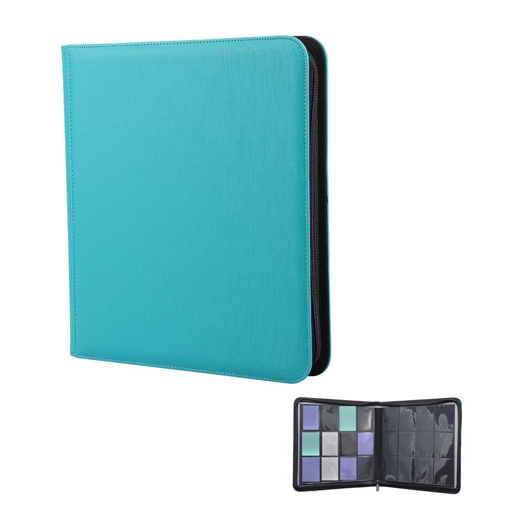 Collectible Card Binder Album 480 Card Holder 12 Pockets Large Capacity PU Leather Cover Trading Card Binder Album