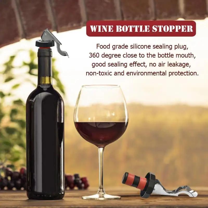 1/5 st Vinstopp Försegling Champagne Öl Kapsyl Öl Korkplugg Vinbevarare Kapsyler Vakuum Fräschhållning Vinflaska Plugg Barutrustning