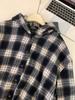 Trendy Loose Plaid Hooded Shirt Jacket for Women – Plus Size Long Sleeve Outerwear for Spring/Autumn