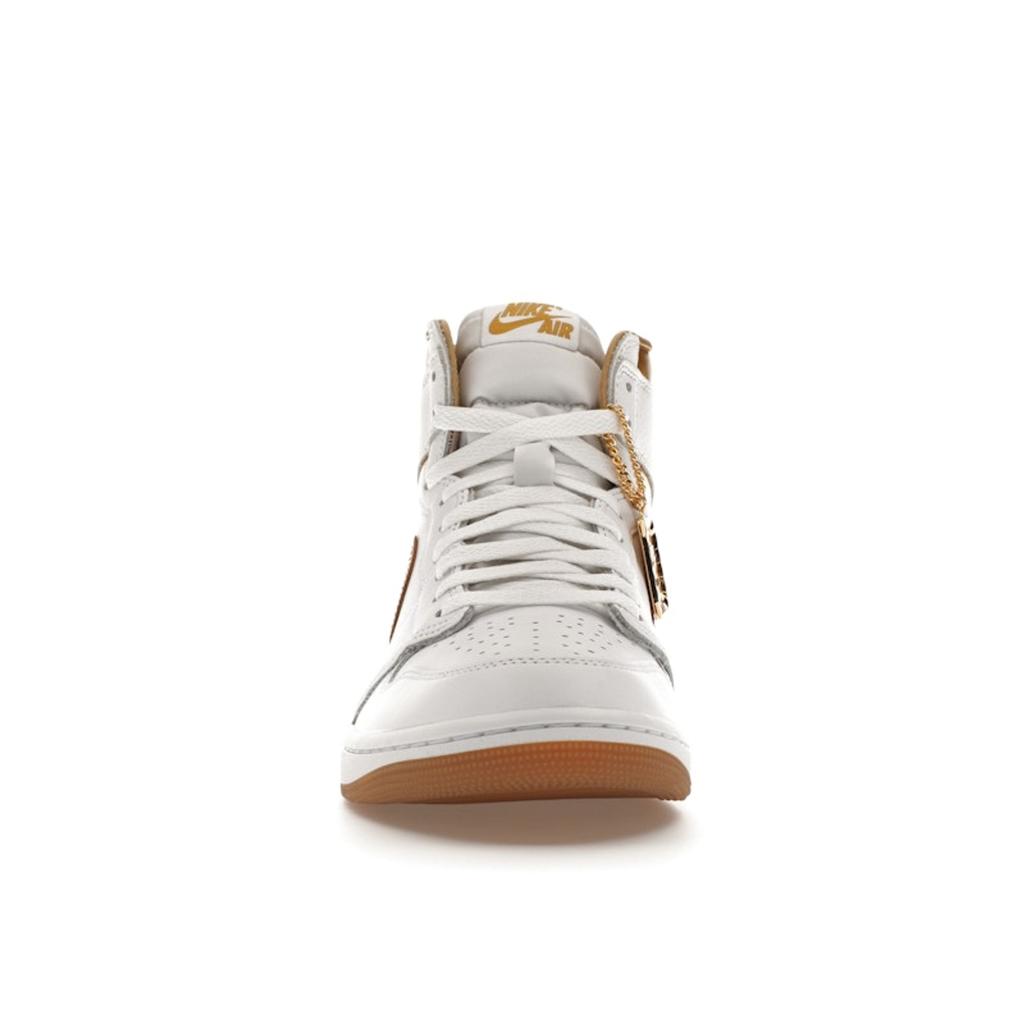 Air Jordan 1 Retro High OG Metallic Gold Women Sneakers White Gum-Light-Brown FD2596-107