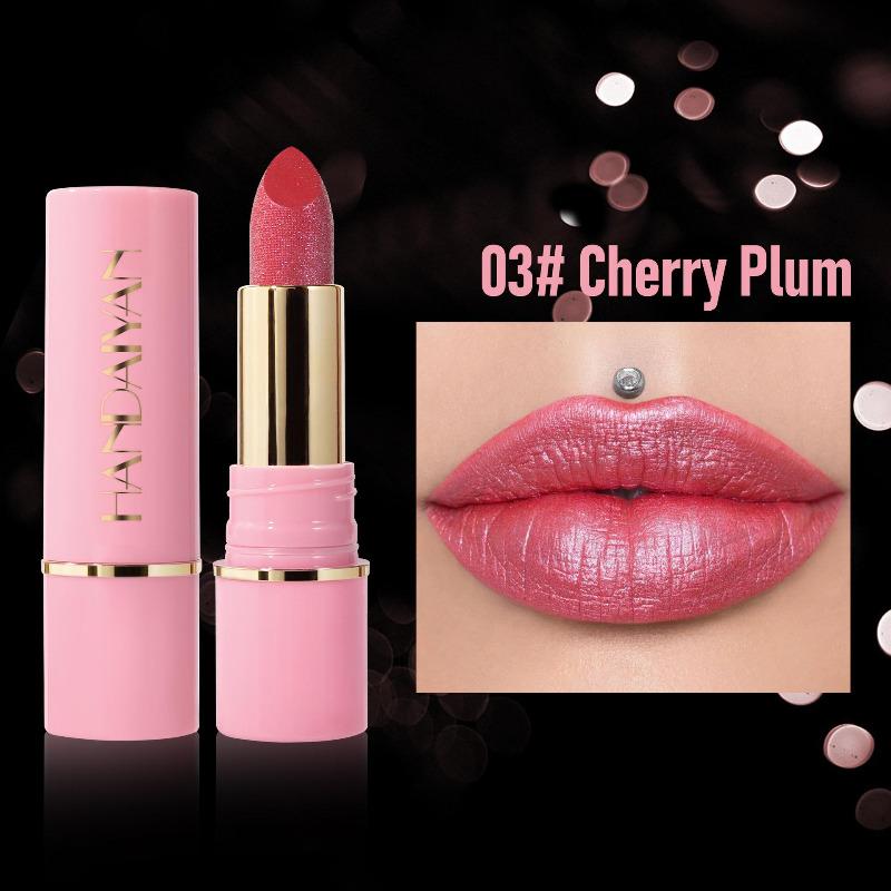 Rossetto perlescente lucido diamante Rossetto esplosivo Rossetto paillettes Rossetto glitterato lucido fine a lunga tenuta, impermeabile e idratante