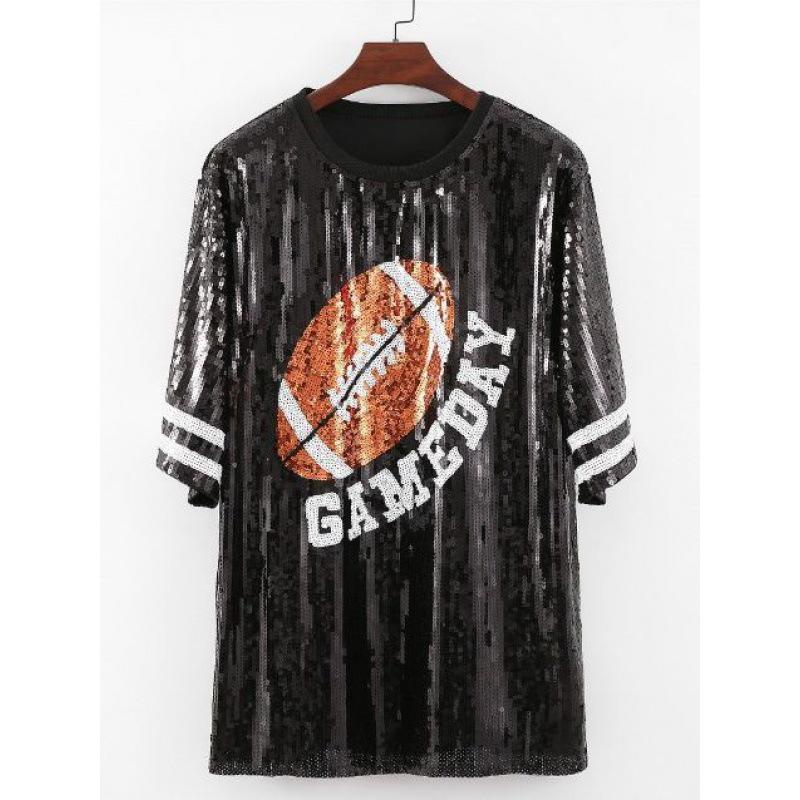 Sequined Women's Rugby and Cheerleading Shirts and Uniforms