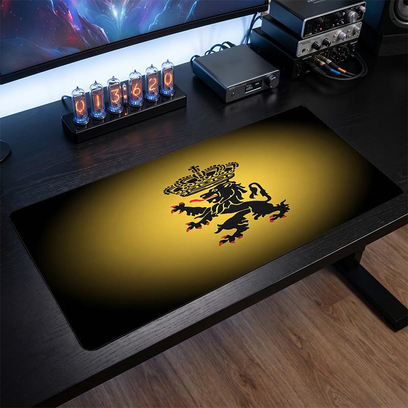 Belgium Football Crest Mouse Pad, Extended Non Slip Rubber Desk Mat for Gaming Office Laptop Fan Gift