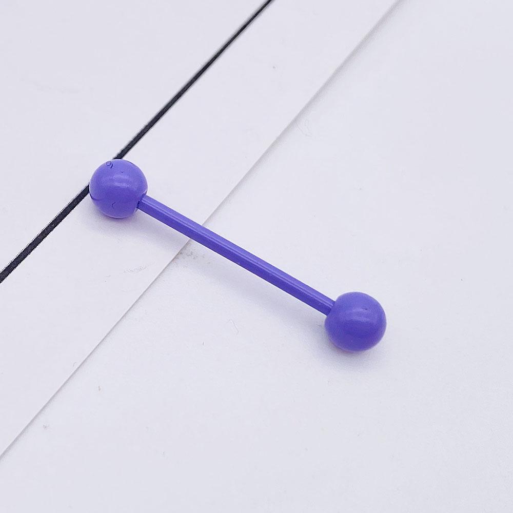 Stainless Steel Tongue & Nipple Ring with 10 Colors, Popular European & American Cartilage Piercing Jewelry