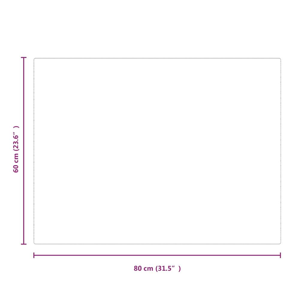Fireplace Glass Plate Transparent 80 X 60 Cm Glass