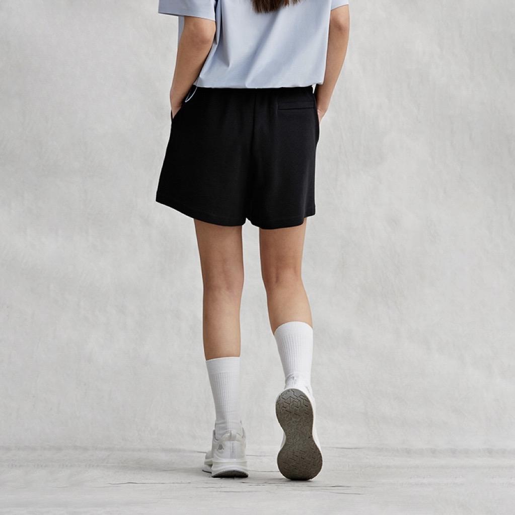 Kappa Player Series Solid Color Versatile Sport Simple Non-Fading Casual Shorts Women shorts Black K0E42DY82-990