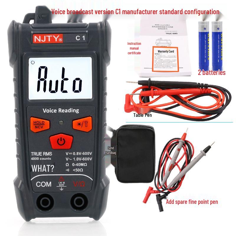 Tianyu C1 Intelligent Auto-Range Digital Multimeter with Voice Broadcast