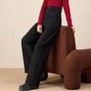 Fanzhen Women's 2024 Autumn/Winter Thickened Wide-Leg Wool Blend Trousers