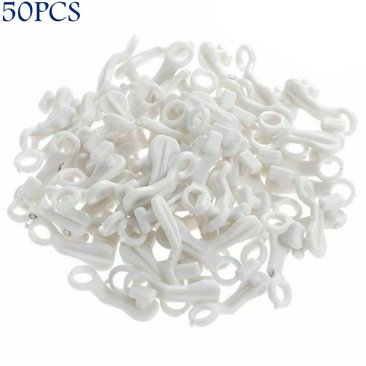 

NOVA DELUXE For SWISH Clip On Replacement Track Rail Runner Curtain Rings Curtain Glider Hook 50PCS