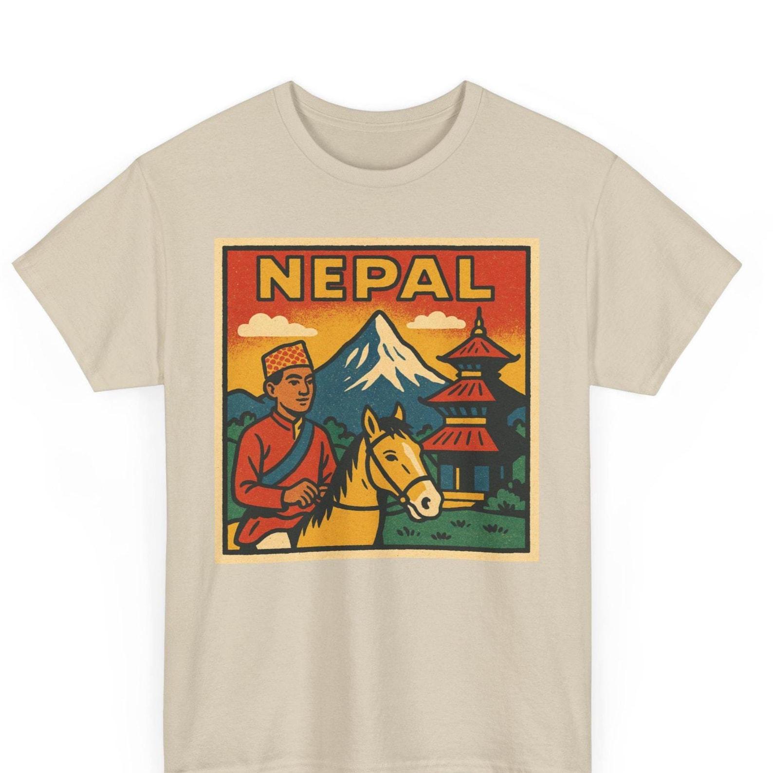 Nepal Comic T Shirt Unisex Retro Style | Vintage Kathmandu Skyline Tee | Bold Himalaya Travel Shirt | Spiritual Gift for Him Her Yogi 2XL