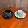 260ml Vintage Ceramic Coffee Cup,Elegant Floral Birds Teacups Set for Friends Family Gifts,Tea Cups with Saucer for Home Party