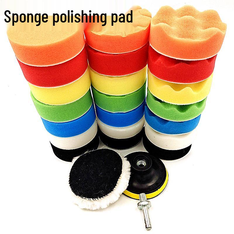 Car Detailing Polishing Pad Set - 3" to 7" Glazing, Waxing, Sanding Sponges
