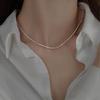 Elegant Sterling Silver Necklace - Versatile, Fashionable, and Trendy Clavicle Chain for Women