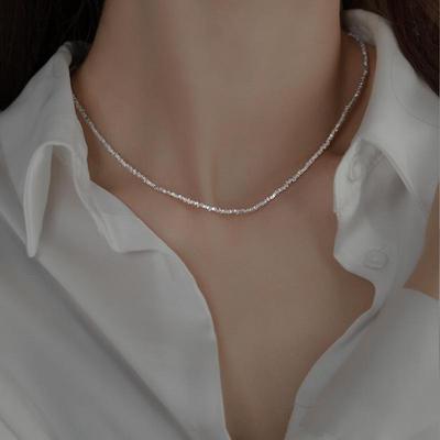 Elegant Sterling Silver Necklace - Versatile, Fashionable, and Trendy Clavicle Chain for Women