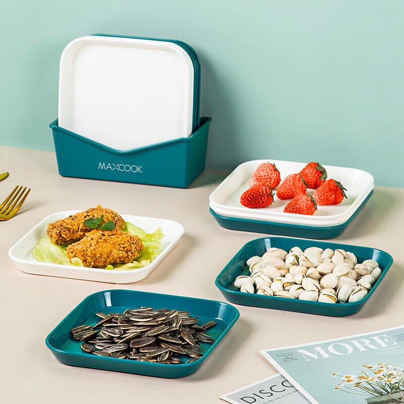 MAXCOOK Nordic Style 7-Piece Plastic Dinnerware Set