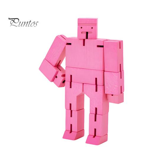 Wooden Cube Robot Toy Educational Transforming Robot Action Figure 3D Puzzle Twisted Cube Robot Building Block Toy Toddlers Boys Girls Gift