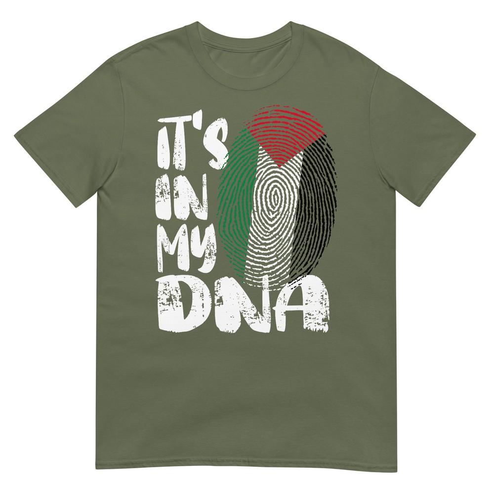 Palestine Flag Its In My Dna Palestinian Fingerprint Flag Tshirt