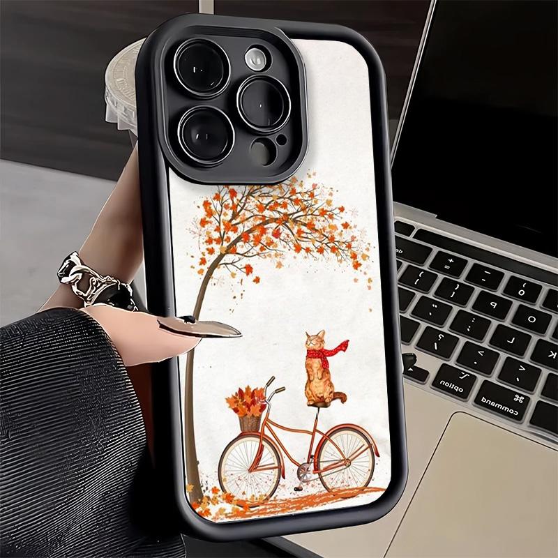 Phone Case for iPhone 17 Air 16E 15 16 Pro Max Pumpkin Happy Fall Autumn Cover 14 Plus 13 12 Mini Soft Shell Silicone Fundas