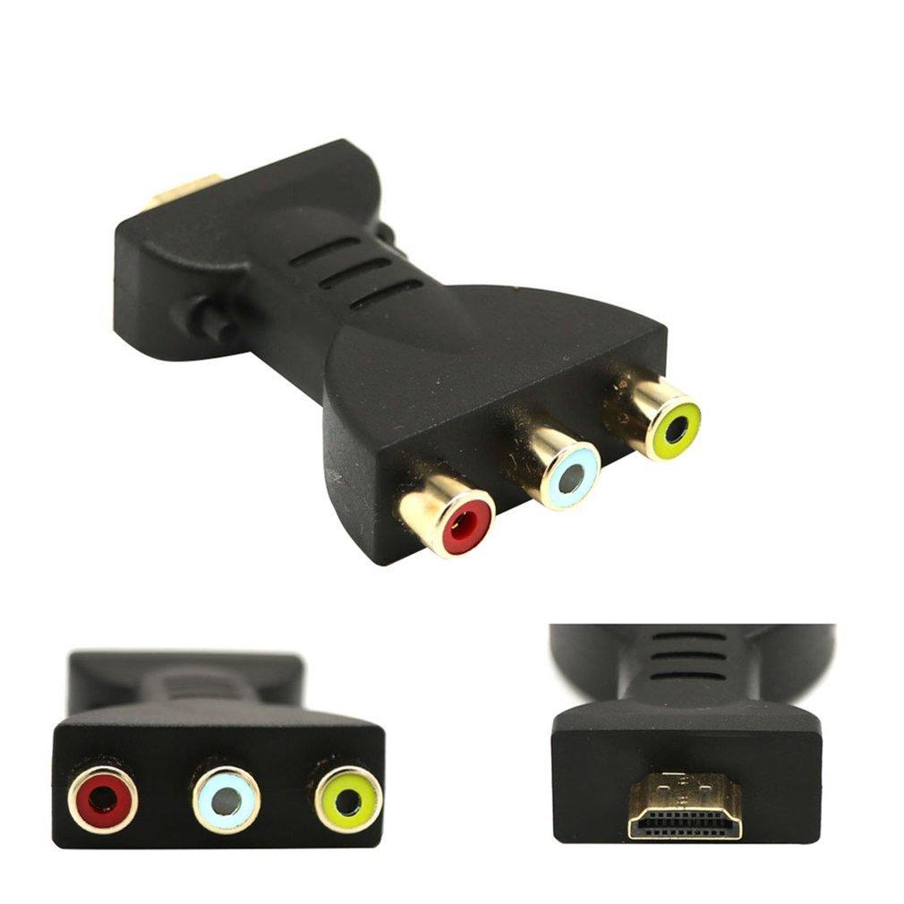 Portable HDMI-compatible to 3 RCA Video Audio AV Adapter DVD Projector Converter Component Converter for HDTV Dropshipping