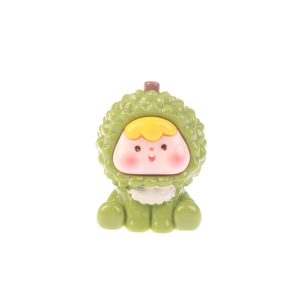 Miniature Figurine Mini Cute Car Interior Decorations Cartoon Fruits Doll Luminous Home Decoration Accessories Crafts Gifts