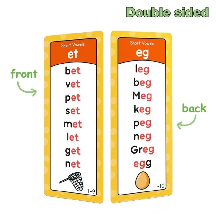 Friendly English Phonics Learning Cards Kids Interactive Spelling Practice Tool Quality Classroom Homeschool Materials