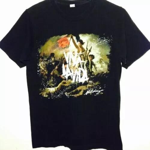 #Coldplay#Viva La Vida Черная футболка Репринт Винтажная Унисекс Мужская Новая Унисекс Футболка XXXL