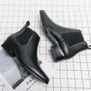 Martin Boots European and American Autumn Leather Pointed Chelsea Boots High-top Leather Boots