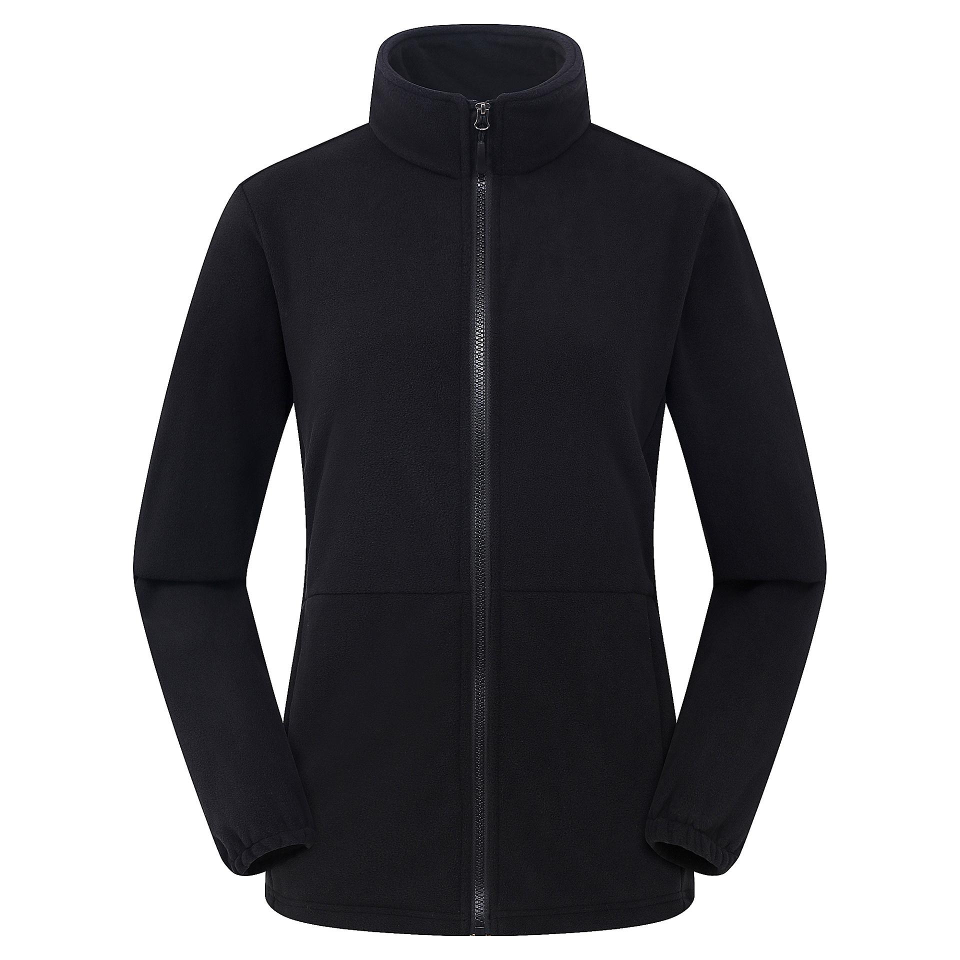 

Women s Autumn Solid Color Simple Fleece Jacket, Fluffy, Comfortable, Warm, and Slim-fit Outerwear 3XL чорний