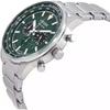 Citizen Eco-Drive Chronograph Green Dial Men's Watch Stainless Steel CA4500-91X Silver Modern Design