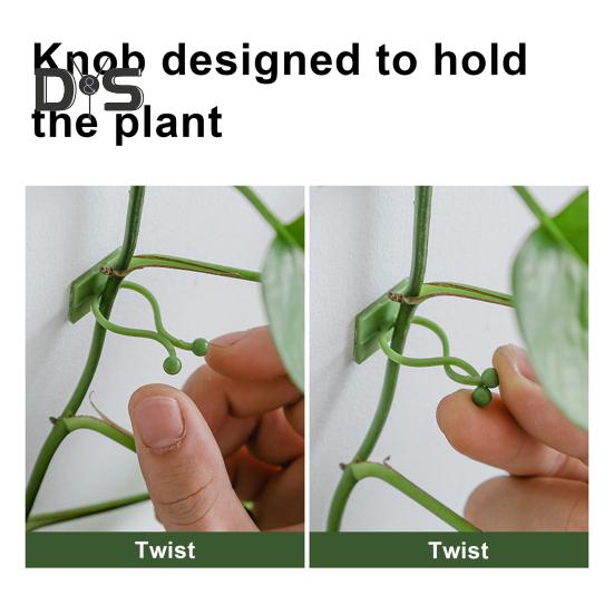 Plant Fixture Clip Wall Mounted Vine Fixing Clip Self-Adhesive Hook Invisible Plant Support Vine Clips for Indoor Outdoor Climbing Plants