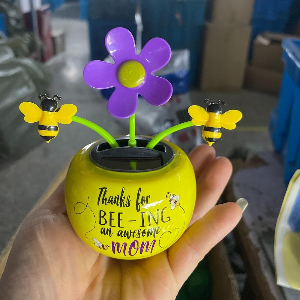 

Solar Power Toy Electric Toys Flower Swinging Dancing Flower Solar Powered Car Dashboard Ornaments 06