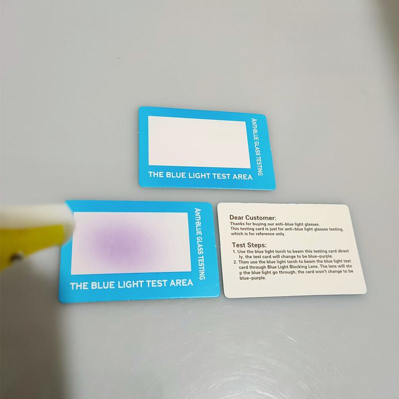 5pcs Blu-ray Glasses Test Card Color Changing Card Detection Paper Card Glasses Glasses Lens Inspection Card