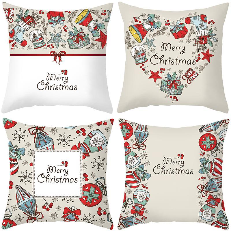 Christmas Pillowcase Combination Multi-patterned Cushion Party Festive Sofa Living Room Pillowcase Pillowcase