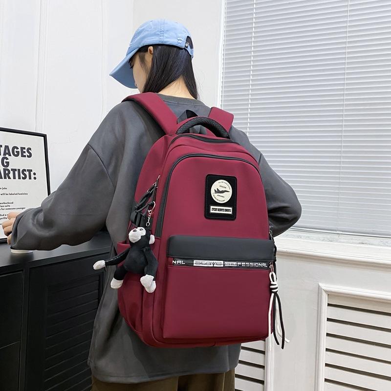 Mochila Bolsa de Ombro Masculina Simples Grande Capacidade Bolsa de Viagem para Computador Menina Ensino Fundamental Médio Mochila Escolar