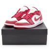 553558-607 Air Jordan 1 Low Cardinal Red White Light Curry Crimson (Men's)