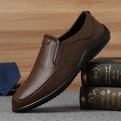 Męskie mokasyny skórzane oddychające męskie buty codzienne męskie do jazdy czarne sneakersy męskie wsuwane płaskie ręcznie robione mokasyny