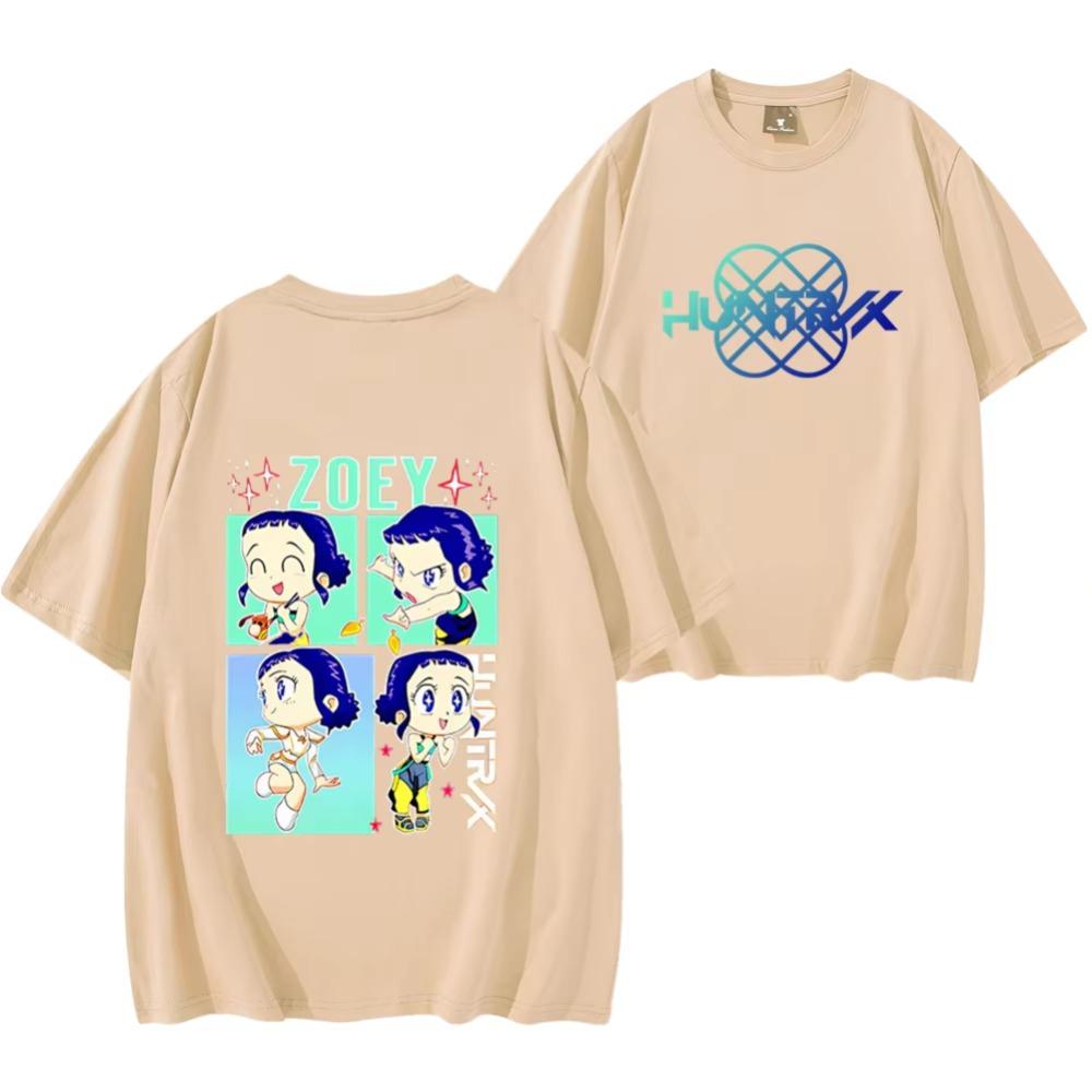 Zoey Kpop Demon Hunters Unisex Tees Shirt Zoey T Shirt Anime Demon Hunters Tee Men's Women Short Sleeve Streetwear Hip Hop Tops